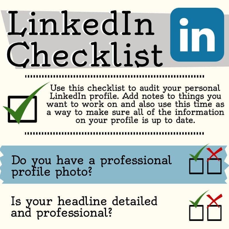 The LinkedIn Profile Optimization Checklist Infographic