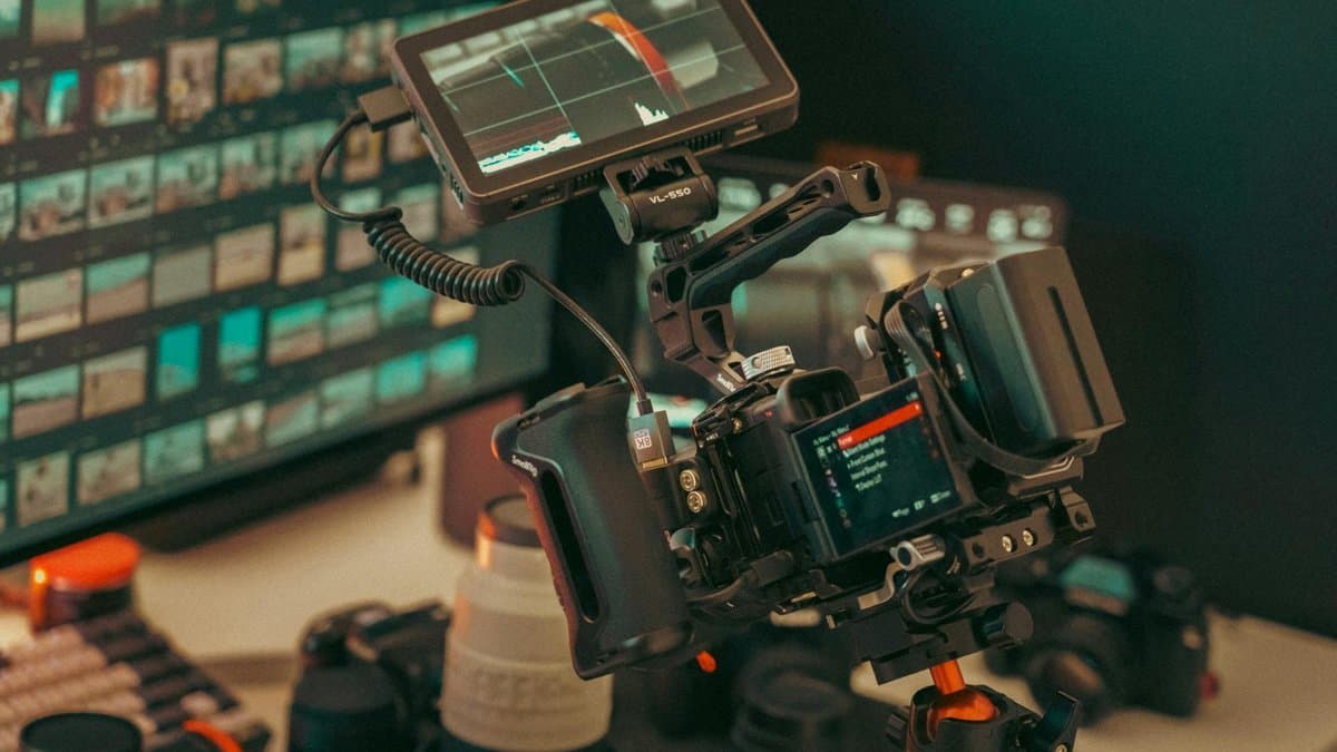 YouTube Studio 대시보시드로, 게시 전 설명에 챕터 타임스탐프가 통합된 비디오 게시 워크플로우를 보여주는 화면. — Jakub Zerdzicki가 Pexels에서 촬영