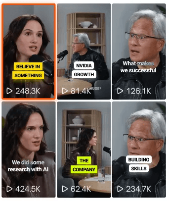 AI-generated vertical short clips ready for social media