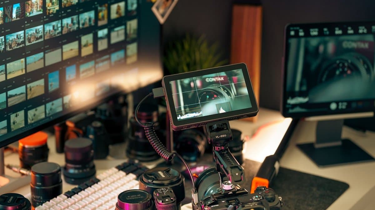 Video editor repurposing long-form financial advisor content into short-form clips for multiple social platforms — Photo by Jakub Żerdzicki on Unsplash
